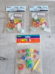 NEW 3D School Days Music Scrapbook Stickers Embellishments Retired Darice NEW 40 - Picture 1 of 5