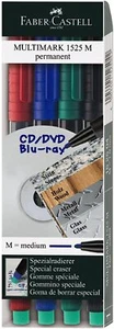 Faber-Castell 152504 Marker MULTIMARK permanent Stärke M, 4er Etui rot blau grün - Bild 1 von 8