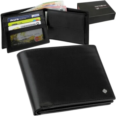 SAMSONITE Herren Geldbörse RFID NFC Geldbeutel Portemonnaie italienisches Leder - Bild 1 von 4