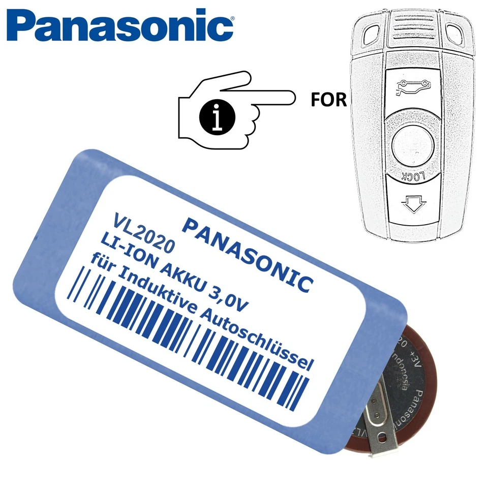 Chiave batteria di ricambio per Bmw E90 E91 E92 E84 E60 E61 E70 1er 3er 6er X1 X3 X5