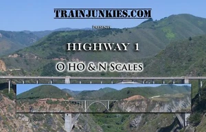 TrainJunkies Highway 1 Model Railroad Backdrop - Imagen 1 de 6