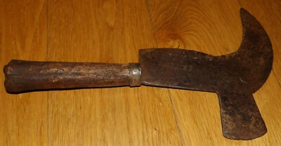 Ancienne serpe en fer forgé à double tranchant BE - Photo 1/4