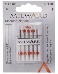 Milward Universal Sewing Machine Needles - 110/18 5 Per Pack - Picture 1 of 2
