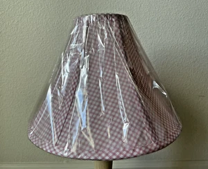 Light Pink Gingham Table Lamp Shades, 12" Lamp Shade, no harp needed, Softback - Picture 1 of 2