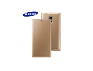 Samsung Galaxy S5 Mini Flip Cover I Color: Gold - Picture 1 of 3