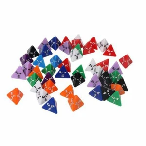 40pcs Multicolor Gem Polyhedral Dices Set D4 Die Four-sided Dice for Table Games - Picture 1 of 4