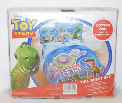 Nuevo Toy Story Disney BUZZ 7 WOODY Juguetes para Rescate Juego de Sábanas Completo para Niños 4 piezas Foto 1 de 2