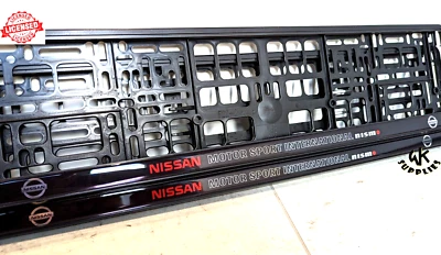 2x car number plate frame surround holder gel dome Nissan Nismo all models