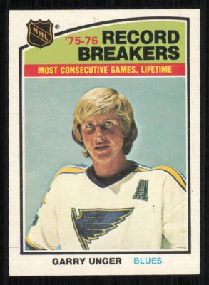1976-77 O-Pee-Chee #68 Garry Unger RB/Most Consect.Games: Lifetime - Image 1 of 2