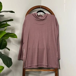 J. Jill PureJill LARGE Mauve Sand Washed Tencel Ribbed Knit Tunic Top - Picture 1 of 8