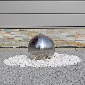 Kugel aus Edelstahl für Bau Gartenbrunnen Wasserspiel Zierbrunnen Aussenbereich - Bild 1 von 4