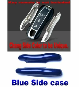 DARK BLUE COLOR SIDE CASE SHELL FOR 2018~Panamera Cayenne KEY REMOTE FOB CLICKER - Picture 1 of 4