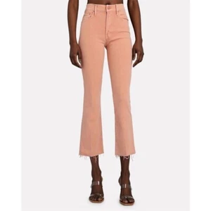 Pantalones de mezclilla Mother The Insider con dobladillo crudo deshilachado al tobillo en terracota talla 28 - Imagen 1 de 14