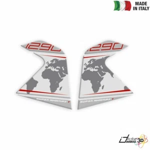 ADESIVI LATERALI RESINA ARGENTO ROSSO FOR PER KTM 1290 SUPER ADVENTURE T 2017-2 - Picture 1 of 1
