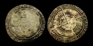 X042: Henry VI Medieval Hammered Silver GROAT- Calais Mint, Spink 1836 - Picture 1 of 3
