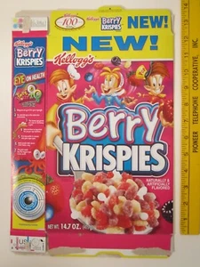 Empty Cereal Box Kellogg's 100th Anniversary 2005 NEW! BERRY KRISPIES [Z3d7] - Picture 1 of 2