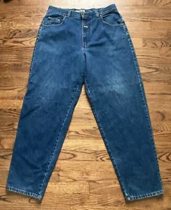 Vintage Y2K Boss Denim Blue Jeans Hip Hop Baggy Mens Sz 36x32 Skater IG Designs - Picture 1 of 12