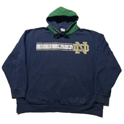 Sudadera con Capucha Notre Dame Para Hombres XL Azul Verde Pullover Lucha Fútbol Irlandés Sudadera Foto 1 de 4