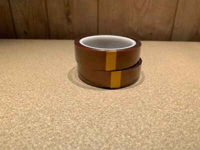 SAINT GOBAIN (2) 25mm X 33m/1”x36YDS Kapton Tape High Temperature Heat Resistant Polyimide