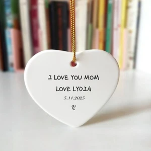Custom Mother’s Day Heart Ornament – Personalized Gift for Mom or Grandma - Picture 1 of 7