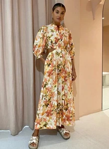 Significant Other Dress Size AU/UK14 (US10) Svana Floral Open Back Puff Sleeve - Picture 1 of 10