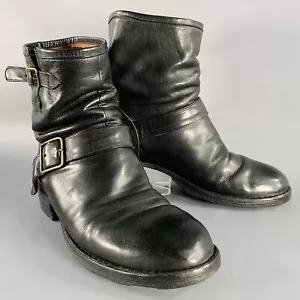 Stivali moto FIORENTINI + BAKER taglia 9 in pelle nera con fibbia - Foto 1 di 8