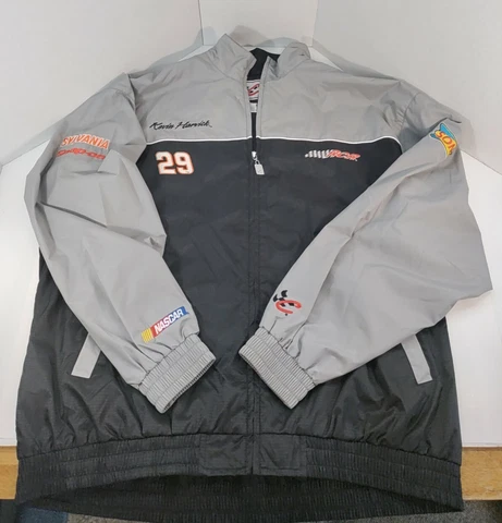 Kevin Harvick 29 Chase Authentic Mens Windbreaker Jacket Black & Gray XL ..NWOT Cover