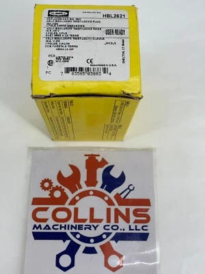 Hubbell HBL2621 Twist Locking Plug 30A 250V 2P 3W L6-30P Black & White - Image 1 of 4