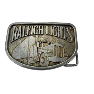 Vintage Raleigh Lights Zigaretten Tabak Semi Truck 80er Jahre Gürtelschnalle - Bild 1 von 2