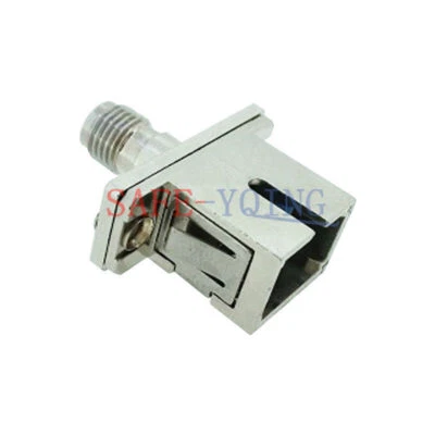 NEW Optical Fiber Connector SMA Female-SC Female Hybrid Adapter Flange Coupling - Image 1 of 4