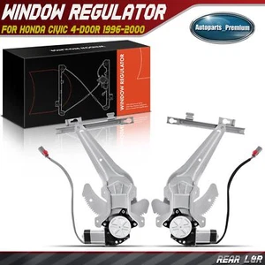 2x Regulador de ventana eléctrica con motor para Honda Civic 1996-2000 sedán lateral trasero - Imagen 1 de 10