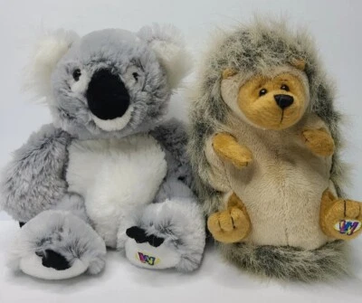 Lot of 2 Ganz Webkinz Hedgehog HM130 7” Koala HM 113 7" plush stuffed animals  - Image 1 of 4