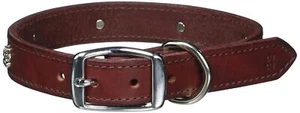 Leather Brothers 1 x 22 Zoll Pfotenabdruck Latigo Hundehalsband groß burgund - Bild 1 von 2