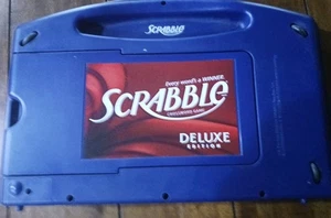 Scrabble Deluxe Edition Wheels Rotating Turntable Board Travel Case **COMPLETE** - Picture 1 of 4