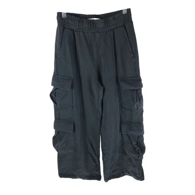 Pantalones cargo Bershka para mujer capri recortados pierna ancha tejidos mezcla de algodón gris XS Foto 1 de 4