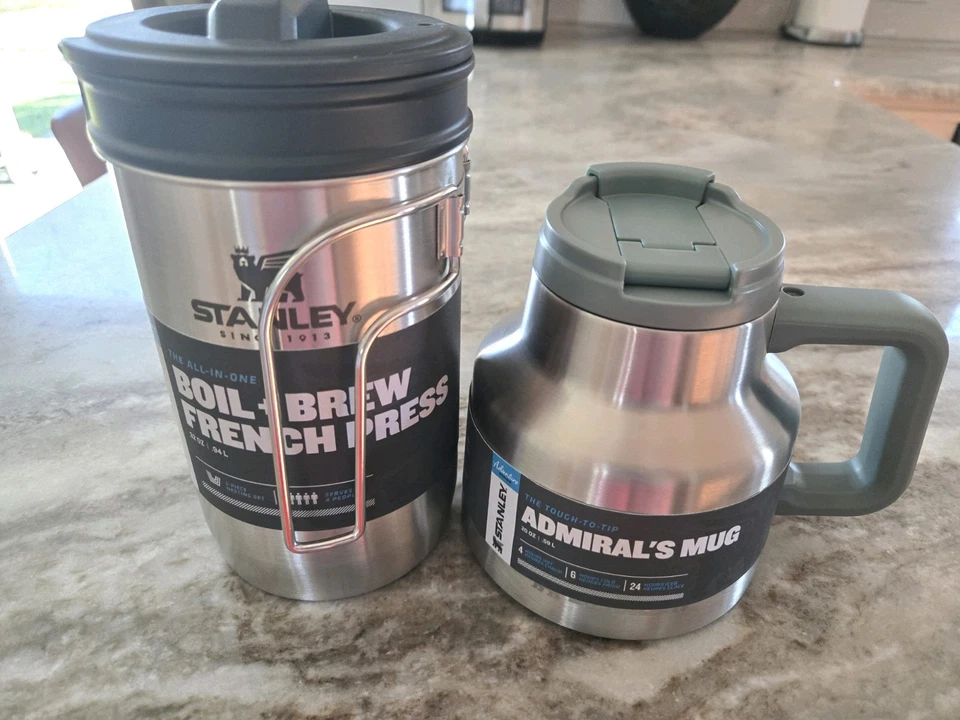 STANLEY *NWT* Bundle - Boil & Brew French Press All In one + 20 Oz Admirals Mug - Image 1 of 4