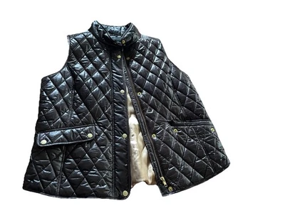 Chaleco Talbots Acolchado Marrón Oscuro con Botones Dorados Elegante, Cálido, Otoño, Talla XL Foto 1 de 4