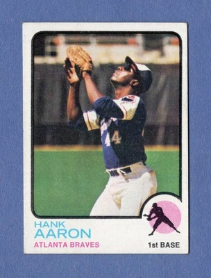 1973 Topps бейсбол ~ карта #100 ~ Хэнк Аарон Braves HOF (b) ~ EX +/EM - Изображение 1 из 2