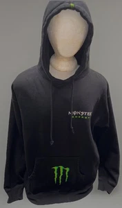 Monster Energy Sudadera con Capucha Para Hombres XL Negra Bolsillo Frontal Sudadera Patinador Grunge - Imagen 1 de 6