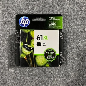 HP 61XL Black Ink Cartridge CH563WN Option 140 Genuine OEM New Sealed Exp 2017 - Picture 1 of 12