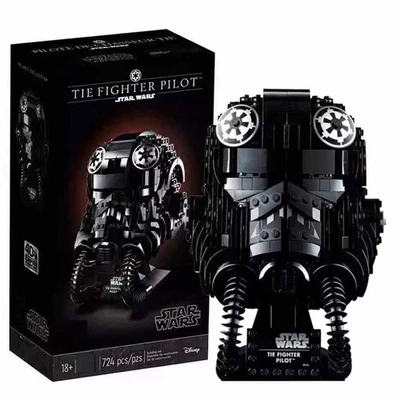 MOC 75274 Fighter Pilot Helmet Spaceship Battle Model Building Block Black Boxed - Image 1 of 4