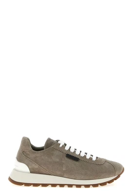 BRUNELLO CUCINELLI Mujer Gris Gamuza Tenis Nuevas y Auténticas Foto 1 de 4