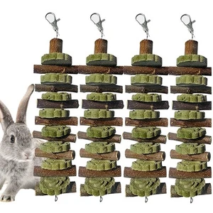 PINVNBY Bunny Chew Toys for Teeth Natural Organic Fruitwood Rabbits Cage Mola... - Picture 1 of 7