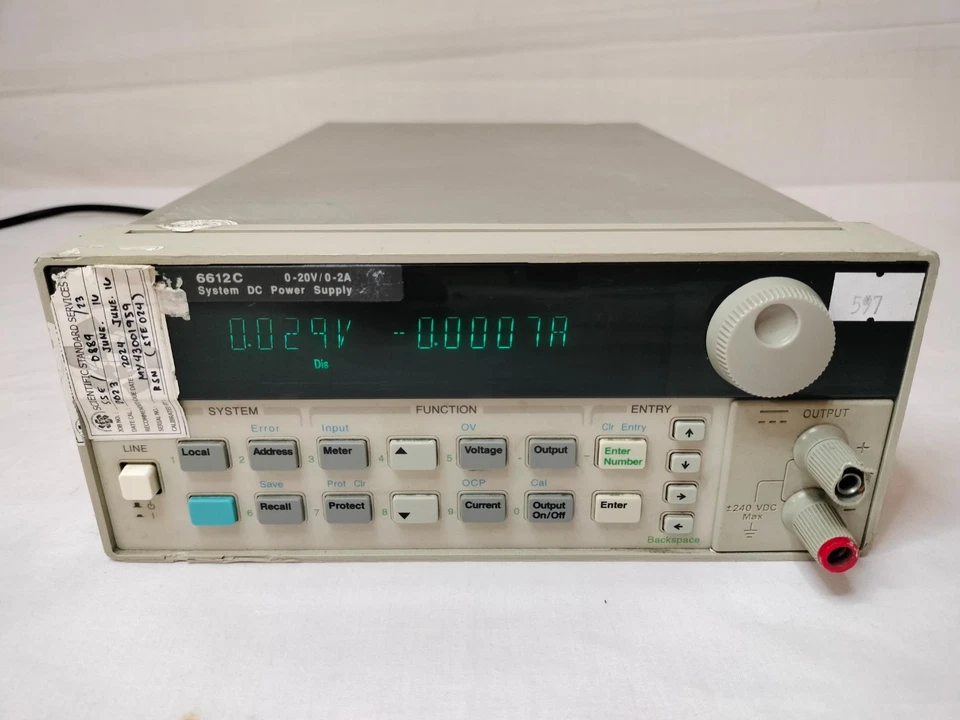 HP Agilent 6612C System DC Power Supply 0-20V/0-2A Made in Malaysia - Image 1 of 4