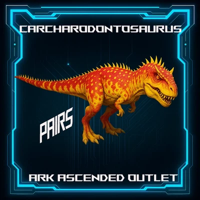 Ark Survival Ascended-ASA-1605% Max Melee-Carchar Pairs- PC XBOX PS5 | PvE-Dino - Image 1 of 3