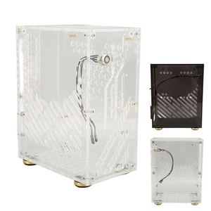 Mini ITX Case 4.3L Clear Acrylic Panel 360° Cooling Cushioning Foot Pads Mini PC - Afbeelding 1 van 28