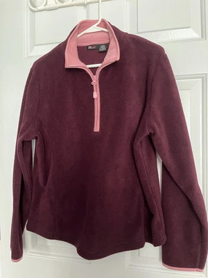 Chaqueta Pullover St Johns Bay Active Cuarto Cremallera Polar Mujer GRANDE Rosa Granate Foto 1 de 4