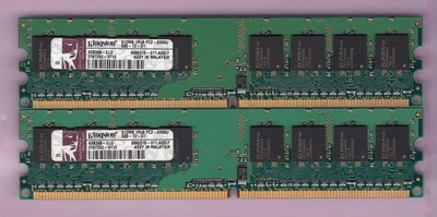 1GB 2x512MB PC2 5300 KINGSTON DDR2-667 KX8388-ELG ELPIDA Desktop Ram Memory Kit - Image 1 of 2