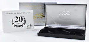 Juego de monedas de plata American Eagle 2006 20 aniversario caja vacía con certificado de autenticidad - Imagen 1 de 7