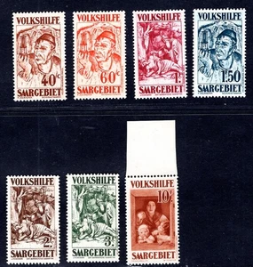 SAAR 1931 144-150 ** MNH FLAWLESS SET VOLKSHILFE 450€(F9152 - Picture 1 of 2